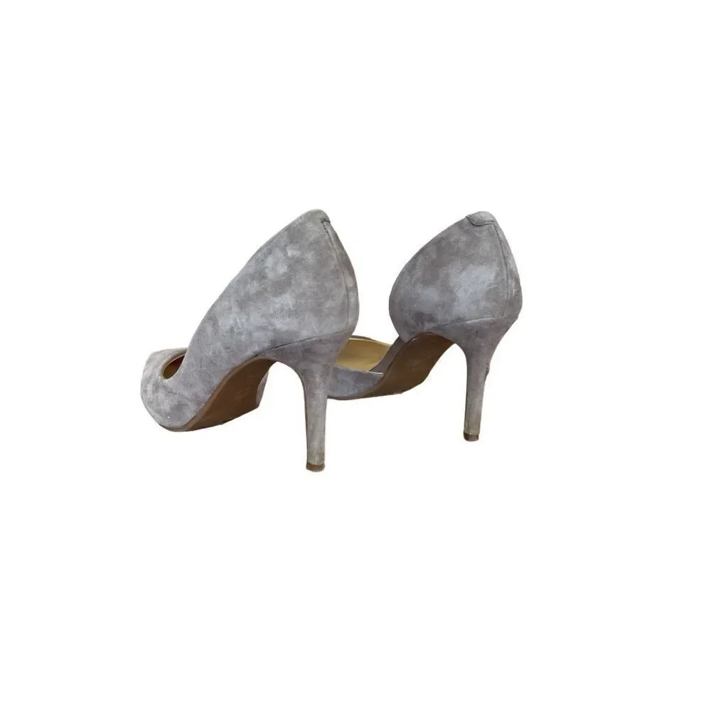 Jessica Simpson Womens Gray Suede Pointed Toe Stiletto Heel D'Orsay Pump Size 8